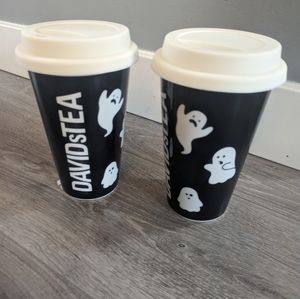 Set of 2 David's Tea Ghost Tumblers